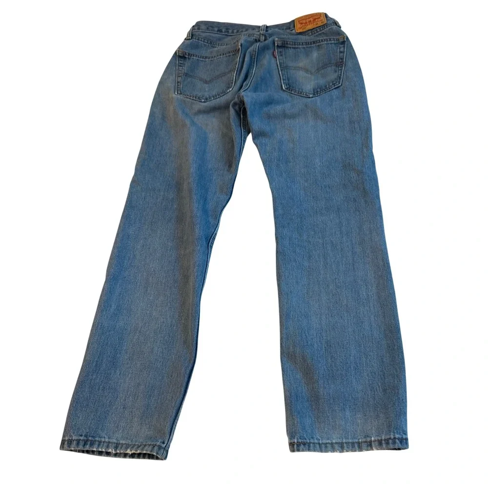 Levis 505 Regular Fit Straight Leg Jeans Mens 31x30 Medium Wash Blue Denim